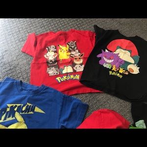 3 Pokémon kid tee shirts size 7